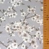 MULAN, cseresznyevirág mintás lakástextil, dekorvászon - szürke