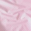 Pasztell rózsaszín apró pöttyös pamut vászon