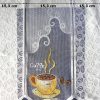 CAFÉ, vitrázs függöny, jacquard csipke, kávés mintával 