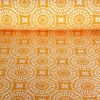 FUJI narancs körcsipke mintás spanyol lakástextil méteráru