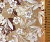 Pola barna-drapp leveles virágos lakástextil, dekorvászon